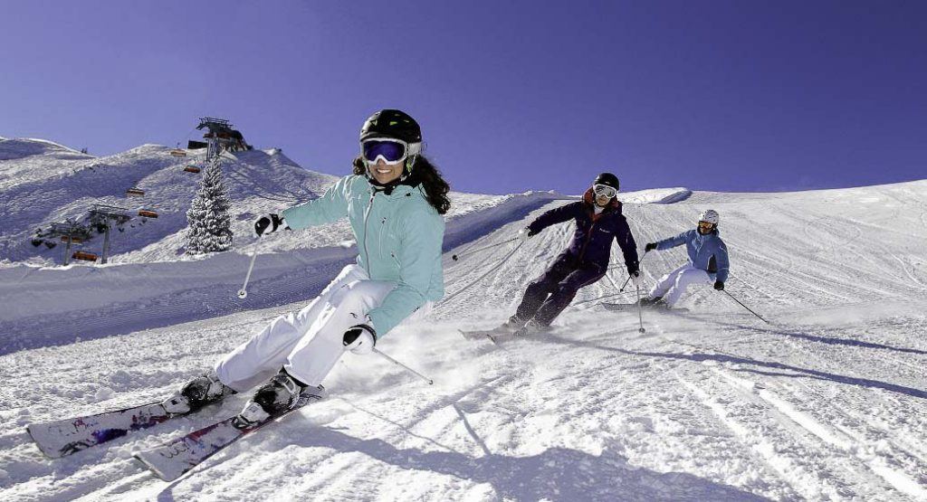 Skiërs in actie