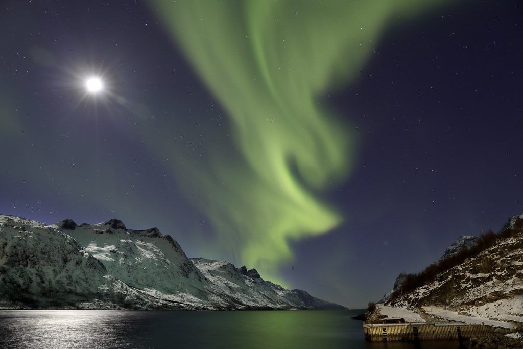 Noorderlicht bij Trømso, Noorwegen