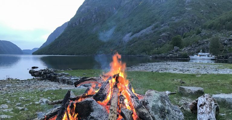 Bonfire at Trodla Ardal Norway