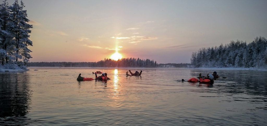 Riverfloating vlakbij Kuusamo