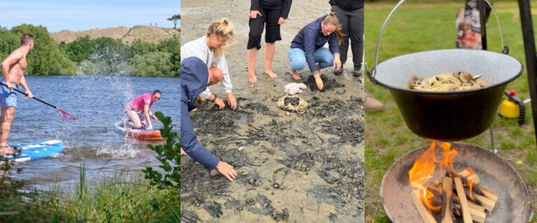 suppen, kokkels zoeken en spaghetti vongole